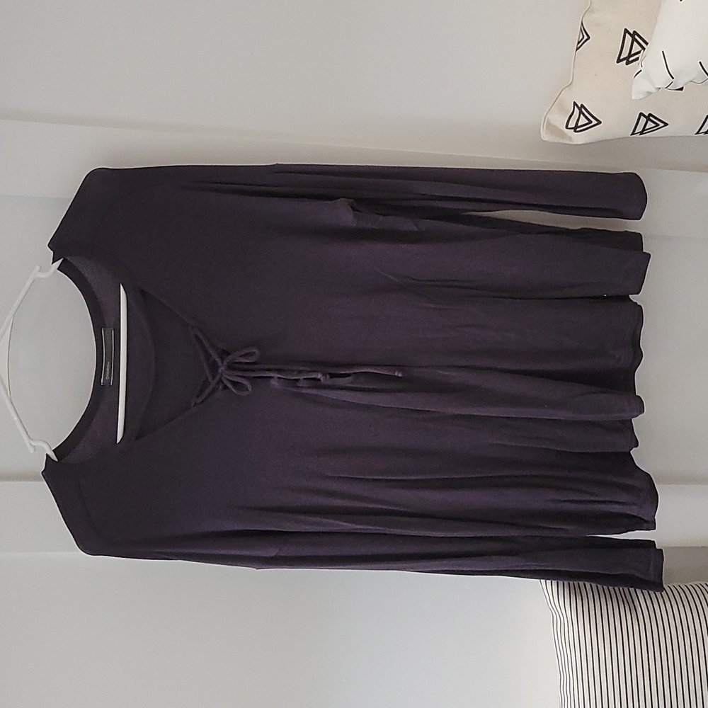 Purple lace up shirt